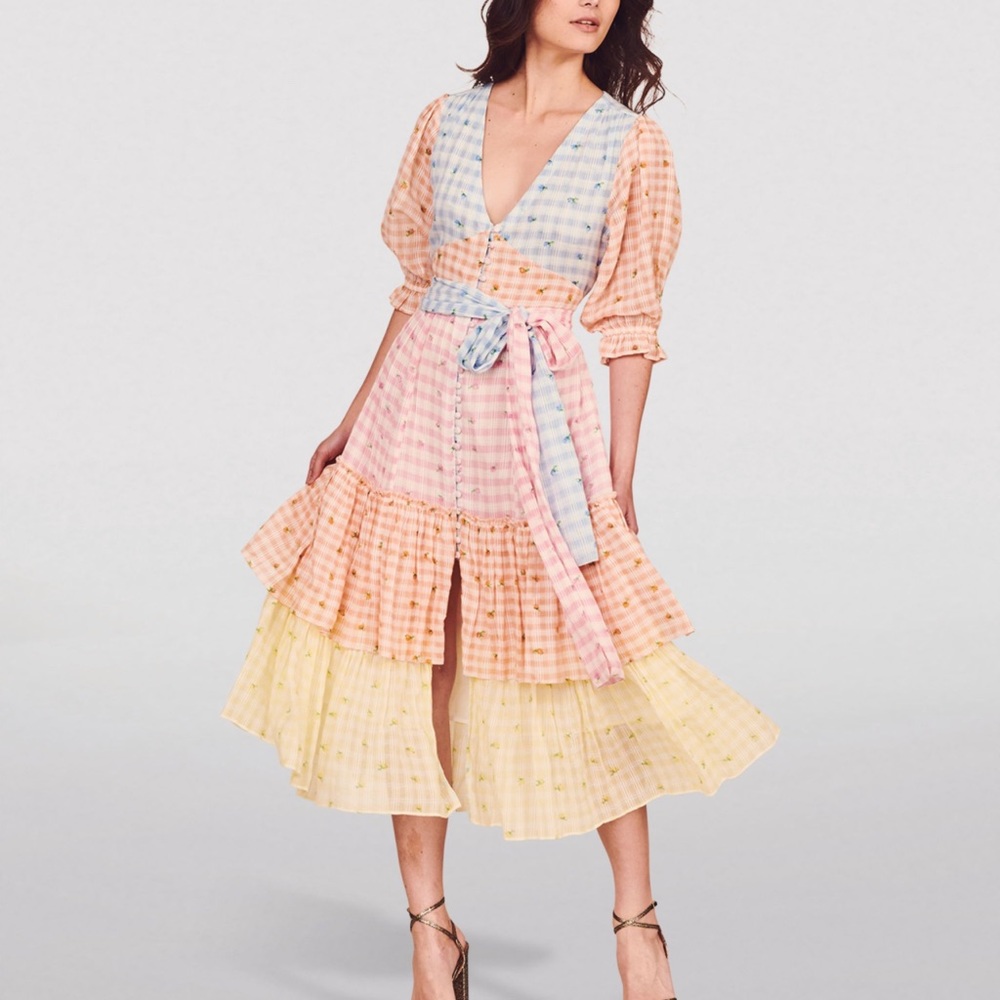 Ollie Plaid & Floral-Print Dress